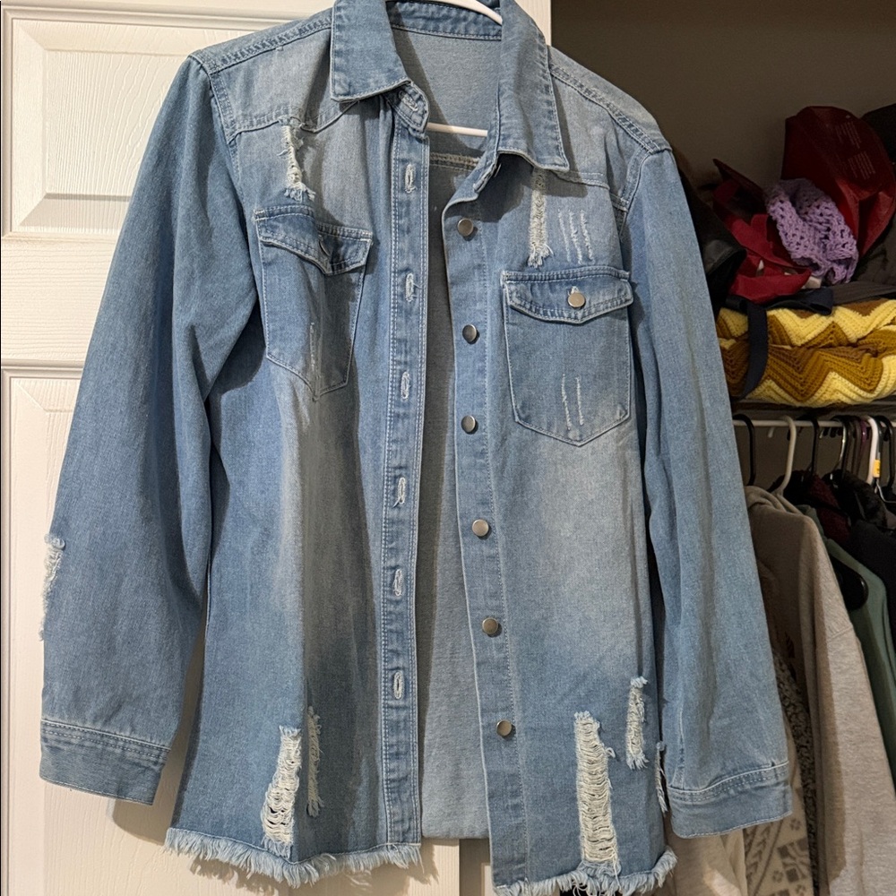 Distressed Denim Jacket